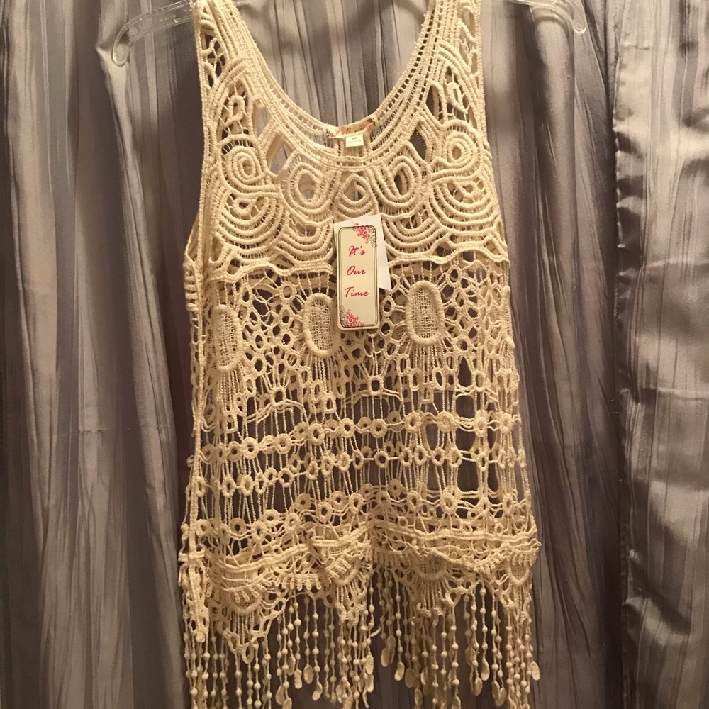 Cream Fashion Top